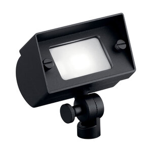 Kichler Light Wall Wash Textured Black Finish with Frosted/Clear Glass 4 in. Brass Accent Fixture, Suitable for T5 Wedge Socket Lamp Base