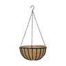 Gardman Hanging Basket Black Metal with Coco Liner 14 in.