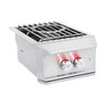 Blaze Professional LUX Built-In High Performance Power Burner with Wok Ring and Stainless Steel Lid Natural Gas