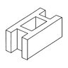 8816 Quality Block Interlock H Fence Block 8 in. x 8 in. x 16 in. Gray