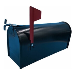 Mailbox Standard Post Mount Black 18-3/4 in. x 6-7/8 in. x 8-3/4 in.