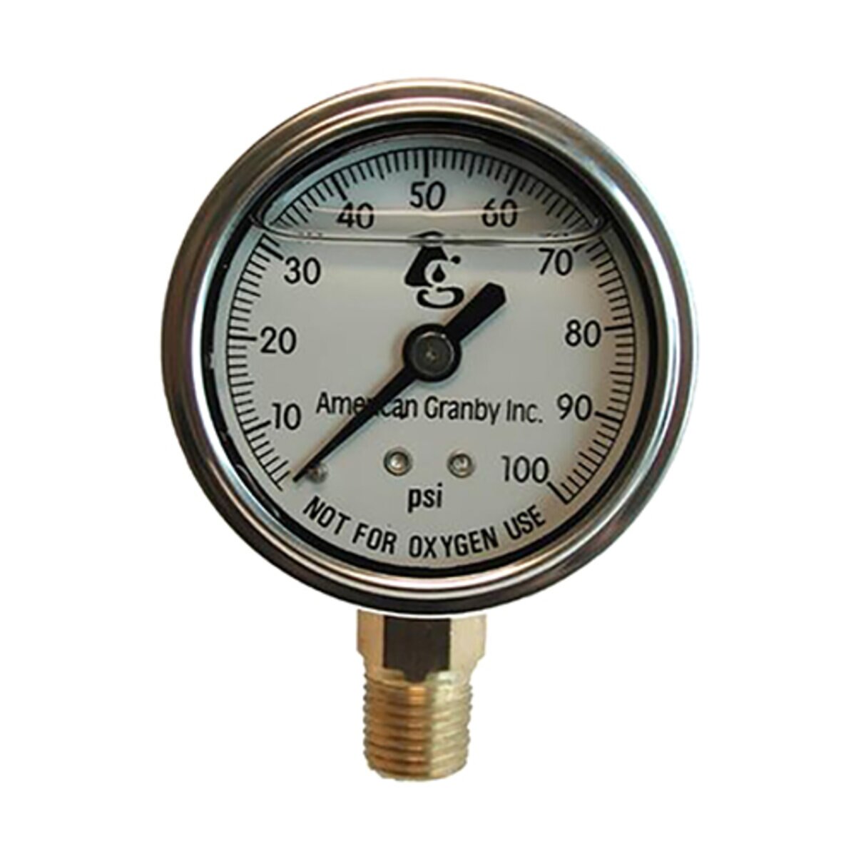 Liquid Filled Pressure Gauge Stainless Steel 0-100 lb. 2 in | SiteOne US