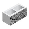 Basalite Concrete Block 8 in. x 8 in. x 16 in. Split Face Open End Standard Color-101 (90 pc./pallet)