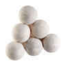 American Fire Glass Lite Stone Balls 4 in. Cottage White Uniformed Set (6 pc./set) 12 in. x 8 in.