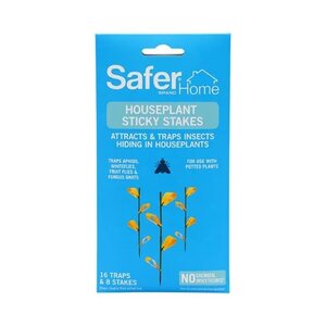 Safer Brand Home Houseplant Insect Sticky Stakes (8 Stakes/16 Traps)