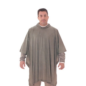 Olive PVC Poncho 1 Size Fits All