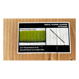 TI Synthetic Turf Putting Green Nail Headless 3-1/2 in. (10lb box)