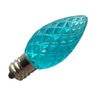 SMD LED Bulb C7 5LED E17 Base 120V Faceted Teal