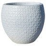 Culligan Round Planter White Terrazzo 7 in. x 7 in. x 7 in.