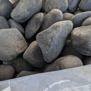 Bagged Black Polished Pebble 1 - 3 in. (30 lb. Bag)