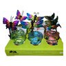 Glass Hummingbird Feeder w/Flying Icons 4.3 in. x 5.1 in. x 10.6 in.