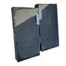 Step Mesabi Black Granite Thermal Top Snapped Edges 6 in. x 18 in. x 48 in. 