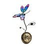 Decorative Stained Glass Butterfly Garden Stake 5.9 in. x 28.5 in.