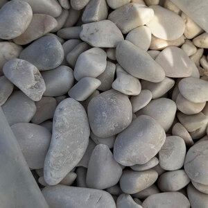 Bagged Snow White Pebbles 1 in. - 2 in. (40 lb. Bag)