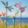 Decorative Dragonfly and Butterfly Garden Stake 7.7 in. x 5.5 in. x 34 in.