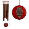 Wind Chime Habitats Series Owl Bronze 26 in.