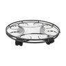 Pot Saucer Caddy Deluxe Black Finish 17 in.