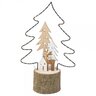 Decorative Wood & Metal Deer Tree w/LED 3-1/4 in. x 6-1/2 in. x 10-1/2 in.