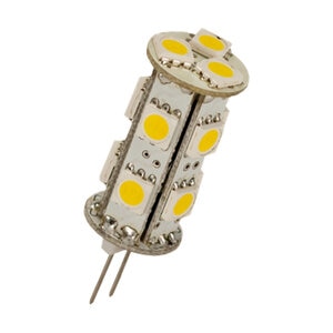 Unique Flex Gold LED T3 Bi-Pin Lamp, 2 Watt, 2700K Warm White, 250 Lumens, Dimmable, Aluminum Housing