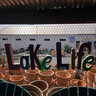 Lake Life Multi-Color Hanging Metal Art Sign