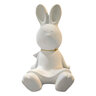 MCarr Statue Smiling Rabbit White 6.3 in. x 5.7 in. x 9.3 in.