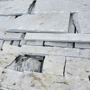 Sawn Thin Veneer Glacier Ridge Marble Dimensional 2.25/5/7.75 Flats