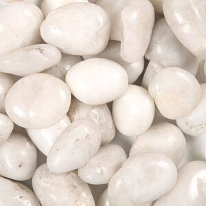 Bagged Super Polished Pebble White 3/4 - 1 1/4in. (2 - 3 cm) (40 lb. bag)