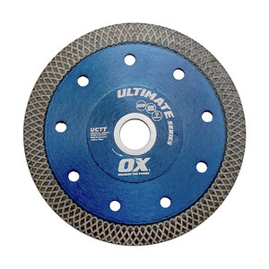 Ox Ultimate Porcelain Fine Turbo Diamond Blade | Diameter: 5 in. / 127mm | Bore: 7/8 in. - 5/8 in. / 22mm - 15mm