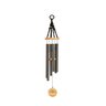 Symphony Wind Chime Nordic Habitat Matte Black w/Eucalyptus Wood 36 in.
