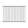 Independence Fence Straight Universal Top / 2-Rail Flush Bottom Gate Black 4 ft. wide x 4 ft.