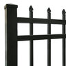 Independence Fence Panel Universal Top / 2-Rail Flush Bottom Aluminum Black 6 ft. x 4 ft.