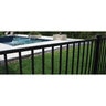 Independence Fence Panel Universal Top / 2-Rail Flush Bottom Aluminum Black 6 ft. x 4 ft.