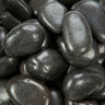 Bagged Super Polished Pebbles Black 1/4 - 3/4 in. (40 lb. Bag)