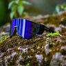 Bomber Jager Bomb Safety Glasses Blue Mirror Lens Matte Black Smoke Frame