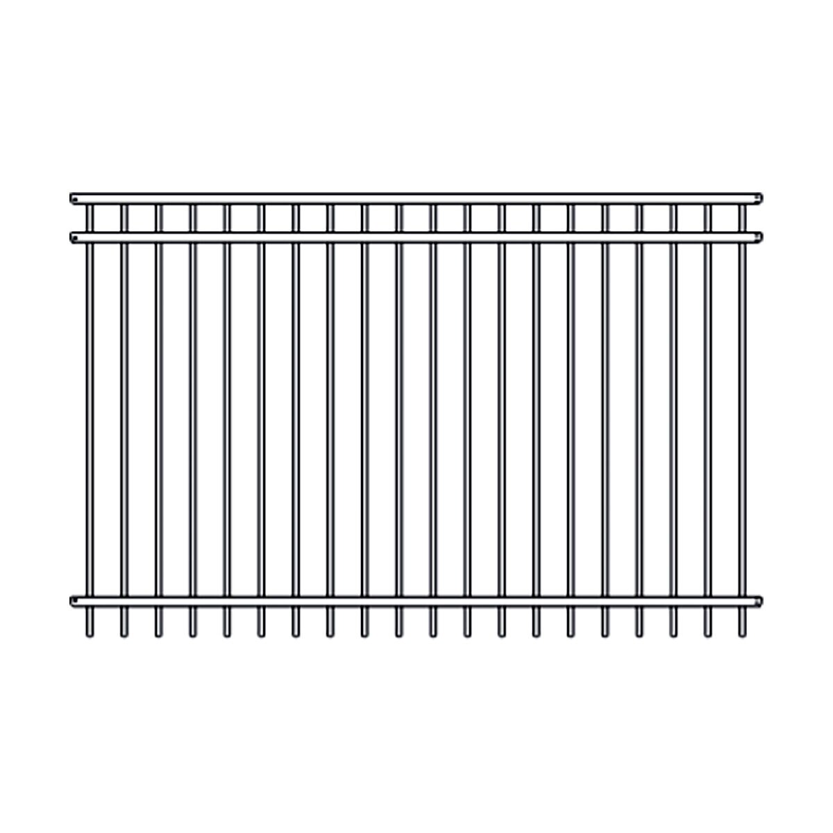 Athens Residential Fence Panel PL3-Athens 54 in. RES-71 Aluminum ...