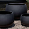Norfolk Planter Onyx Black Lite Lg 28-1/2 in. x 18-1/4 in.