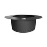 Burly Round Comfort II 32 in. Fire Pit Insert Matte Black (Lid Included)