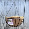 Liberty Hanging Basket w/ Coconut Liner Black 16 in. x 7-1/2 in.