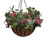 Liberty Hanging Basket w/ Coconut Liner Black 12 in. x 5 in.