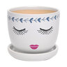 Pot Little Priss w/ Attached Saucer Assorted Designs 5 in. x 4-1/4 in.