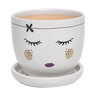 Pot Little Priss w/ Attached Saucer Assorted Designs 5 in. x 4-1/4 in.