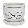 Pot Little Priss w/ Attached Saucer Assorted Designs 5 in. x 4-1/4 in.