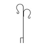 Tall Round Bar Double Lawn Hook Black 7 ft. x 4 in. 