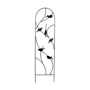 Resting Birds Trellis Black 14 in. x 54 in.