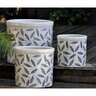 Pacific Planter Crock Jar Sm Feather 10 in. x 10 in. x 9 in.
