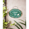 Printed Metal Hanging Garden Sign 'Trespassers Will Be Composted