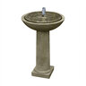 Campania Birdbath Fountain Cirrus Verde 20-1/2 in. x 20-1/2 in. x 30-1/4 in.
