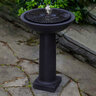 Campania Birdbath Fountain Equinox Nero Nuovo 20-1/2 in. x 20-1/2 in. x 30-1/4 in.