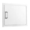BBQGuys Signature 28 in. Stainless Steel Reversible Single Access Door - Horizontal - Traditional