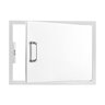 BBQGuys Signature 28 in. Stainless Steel Reversible Single Access Door - Horizontal - Traditional